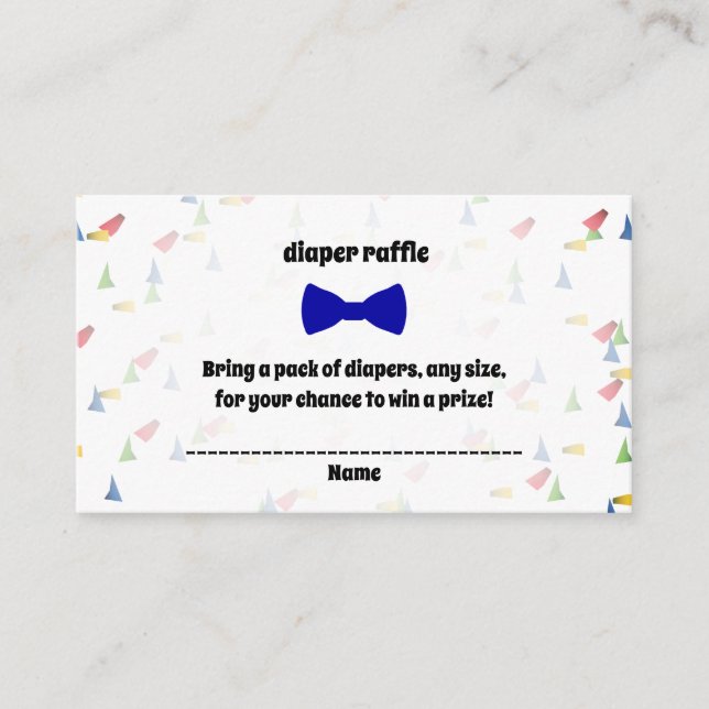 Cartões de Chá Fralda de  de Tie Baby Boy Arco (Frente)