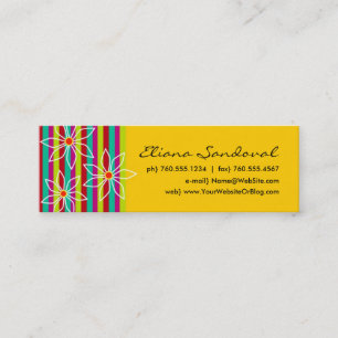 Cartões de Chamada com Faixa Floral