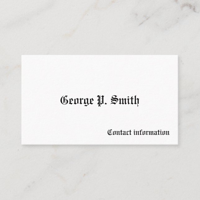 Cartões de Chamada Vitorianos Masculinos (Frente)