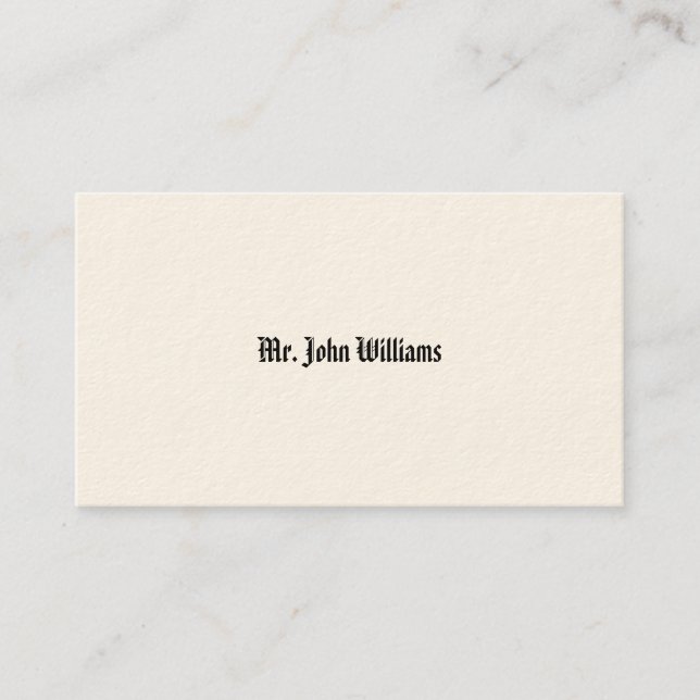 Cartões de Chamada Vitorianos Simples (Frente)