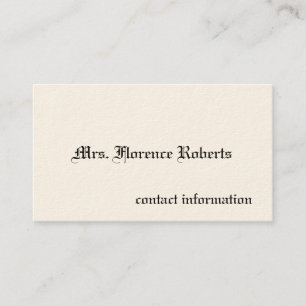 Cartões de Chamada Vitorianos Simples