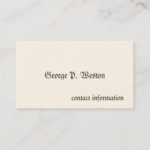 Cartões de Chamada Vitorianos Simples