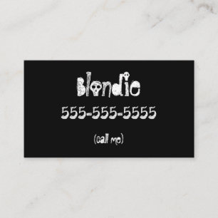 Cartões de Chamadas Black Goth Sólido
