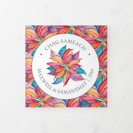 Cartões de Chanucá Personalizados Exclusivos, Rosa