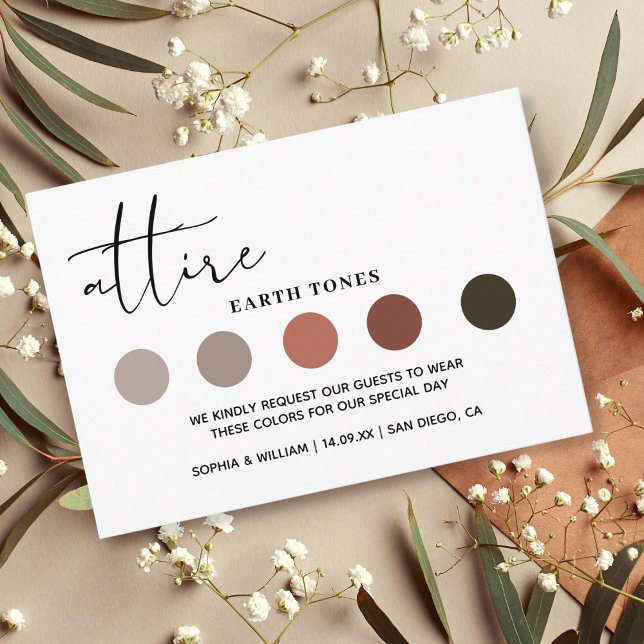 Cartões de Código de Vestido de Casamento Minimali (Criador carregado)