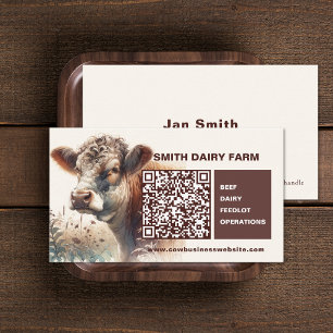 Cartões de código QR de empresa de vaca