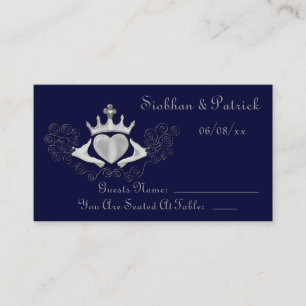 Cartões De Colocação De Claddagh (Prata) (Casament