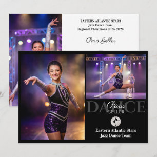 Cartões de Competição de Autógrafo de Dança de Jaz