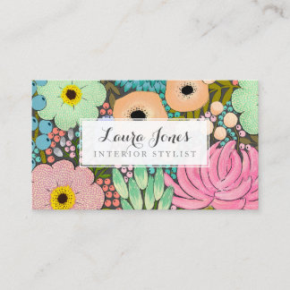 Cartões de Compromisso da Lista de Pintura Floral
