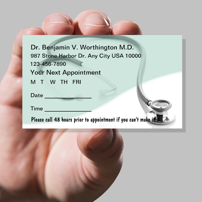 Cartões de Compromisso Médico (medical office appointment cards)