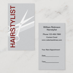 Cartões de Compromisso Moderno Hairstylist