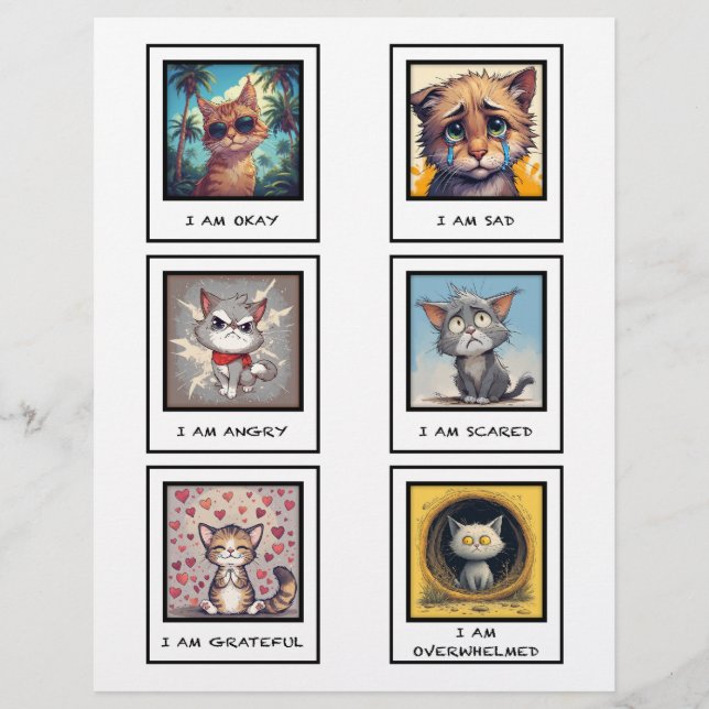 cartões de comunicação de gatos (Frente)