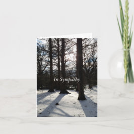 Cartões de condolências de inverno à luz do sol e 