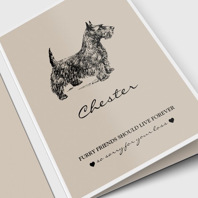 Cartões de condolências Pet | Melhor Amigo Fox Ter (Pet Memorial, Pet Loss, Dog Lover Sympathy Card for a Scottish Terrier)