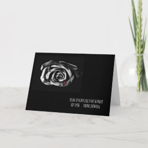 Cartões de condolências rosa preto