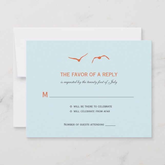 Cartões de Confirmação de Presença de Casamento de (Frente)