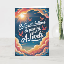 Cartões de congratulação do exame A Level céu sol