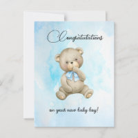 Cartões de congratulações do ursinho de pelúcia fo