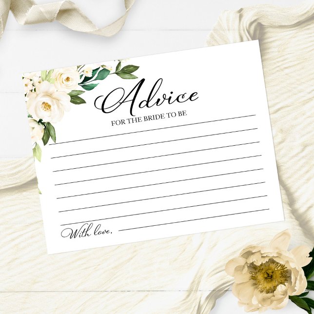 Cartões de Conselho de Chuveiro de Noiva com Flore (Criador carregado)