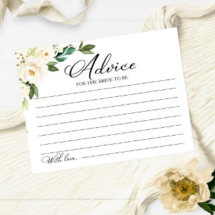 Cartões de Conselho de Chuveiro de Noiva com Flore