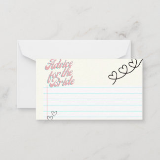 Cartões de Conselho para a Noiva