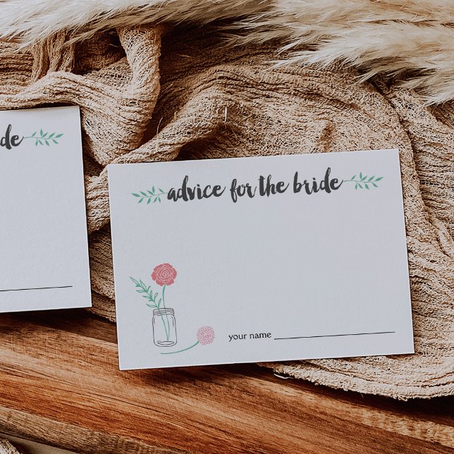 Cartões de Conselho para a Noiva | Pote de Pedra B (Criador carregado)