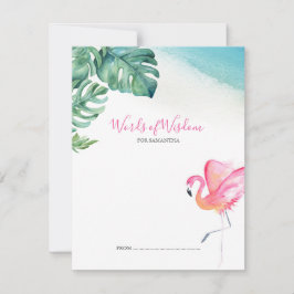 Cartões de Conselho para Chá de Bebê com Flamingo 