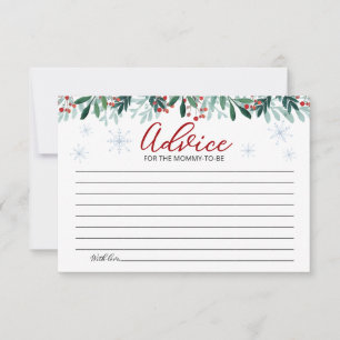 Cartões de Conselho para Chá de Bebê do Papai Noel