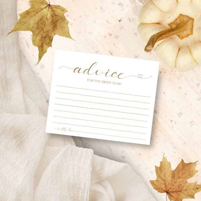 Cartões de Conselho para Chá de Noiva de Outono co (Criador carregado)