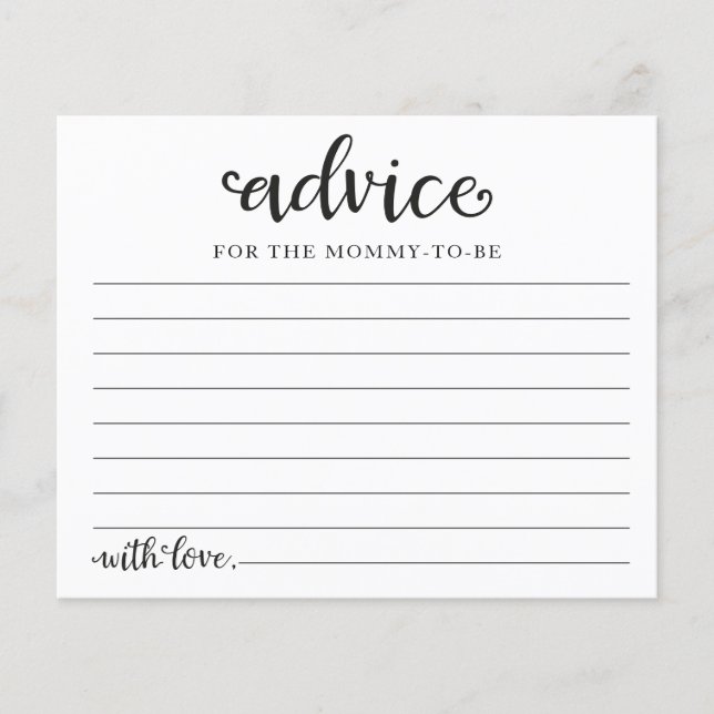 Cartões de Conselho para Chás de Bebê de Outono co (Frente)