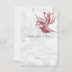 Cartões de Conselhos de Casamento Vermelho e Flor