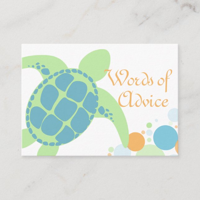 Cartões de Conselhos de chá de fraldas (Frente)