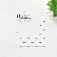 Cartões de Conselhos de chá de fraldas | Aventura