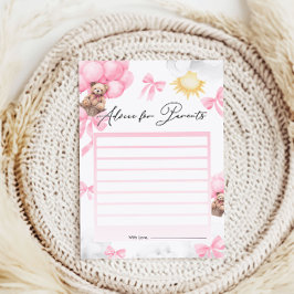 Cartões de Conselhos de chá de fraldas para Pais a