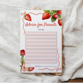 Cartões de Conselhos de chá de fraldas para Pais a