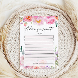 Cartões de Conselhos de chá de fraldas para Pais a