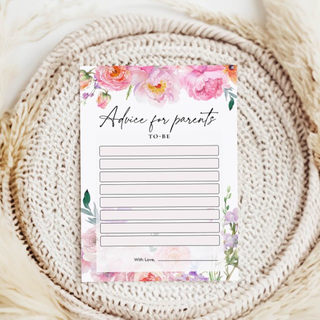 Cartões de Conselhos de chá de fraldas para Pais a (Criador carregado)