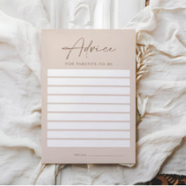 Cartões de Conselhos de chá de fraldas para Pais a