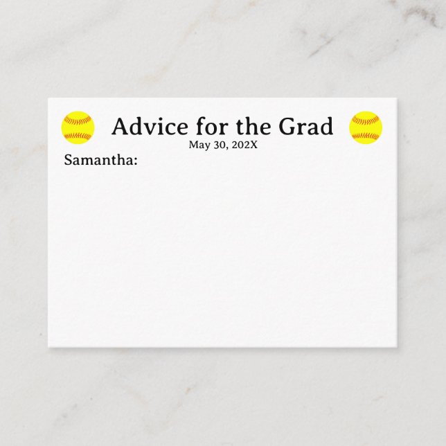 Cartões de Conselhos de Graduação de Data do Softb (Frente)