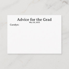 Cartões de Conselhos de Graduação Personalizados d