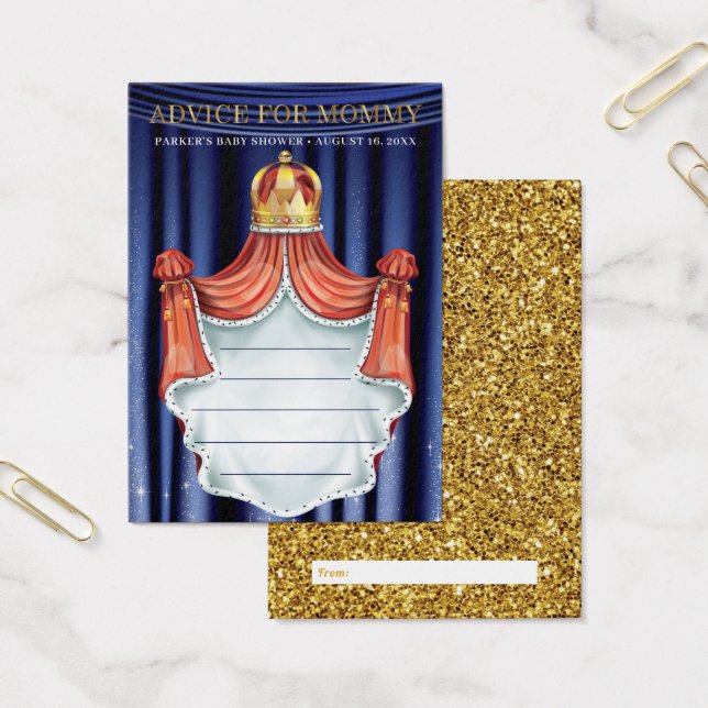 Cartões de Conselhos do Príncipe Chá de fraldas Re (Escritótio)