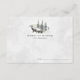 Cartões de Conselhos para Chá de Bebê de Animais d