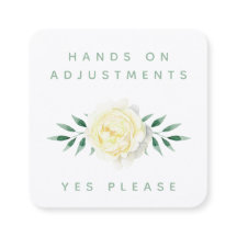 Cartões de Consentimento de Ajuste de Ioga Floral