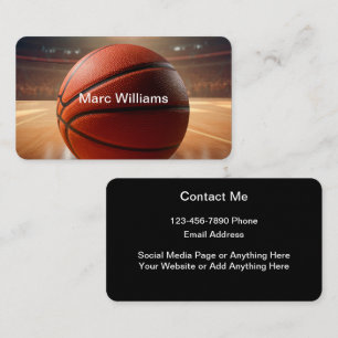 Cartões de Contato com Tema de Basquetebol