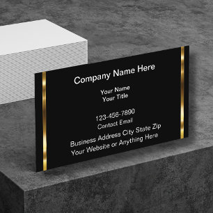 Cartões de Contato de Perfil Empresarial Elegante
