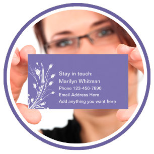 Cartões de Contato Pessoal para Mulheres