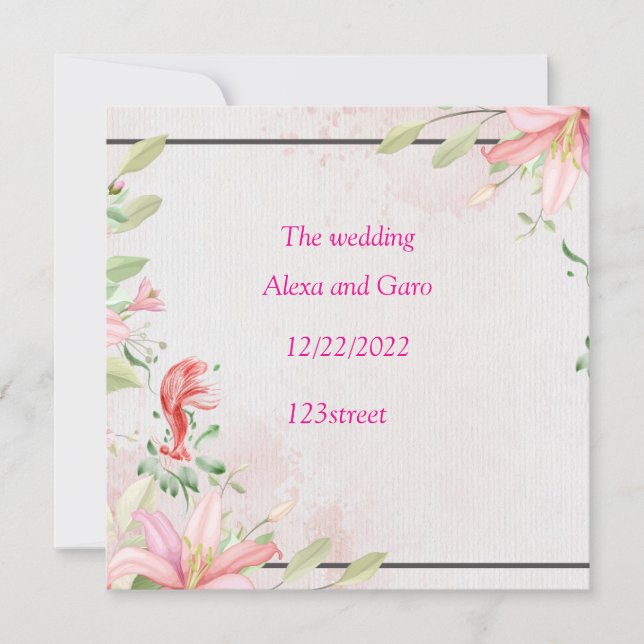 Cartões de convite (Frente)