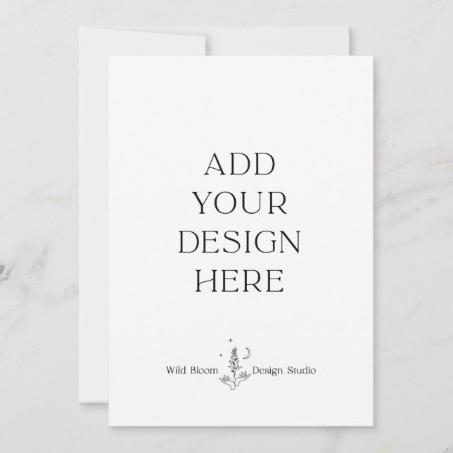 Cartões de Convite 5x7" Personalizados, Vertical 5 (Frente)