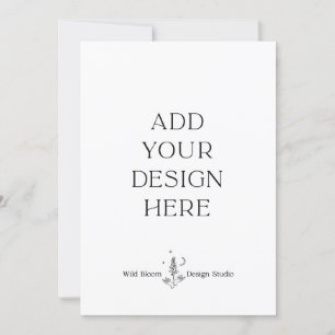 Cartões de Convite 5x7" Personalizados, Vertical 5