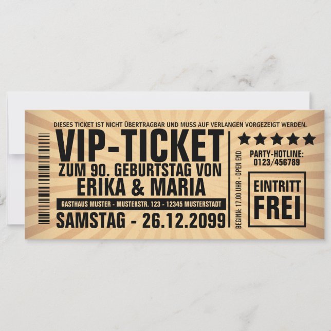 Cartões de convite aniversário festa acontecimento (Frente)